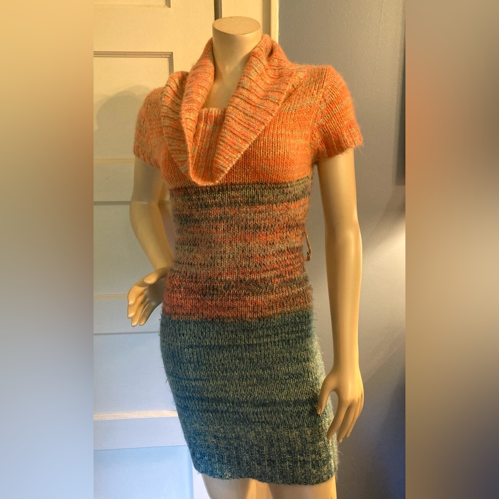 Multicolored Sweater Dress, Size Medium